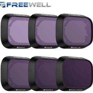 Freewell Filtri ND Professionali per DJI Mini 3 Pro/Mini 3 - Set da 6 Pezzi (ND4, ND8, ND16, ND32, ND64, ND1000)