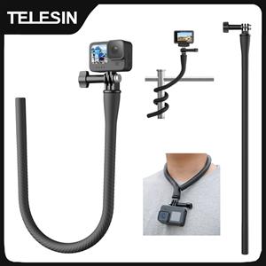 TELESIN Treppiede Monopiede Flessibile per GoPro, Insta360 e Smartphone - Supporto Universale e Clip di Supporto