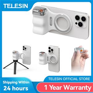 TELESIN Impugnatura Magnetica per Smartphone con Telecomando Bluetooth - Stabilizzazione e Compatibilità iPhone & Android