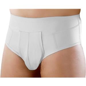 ORIONE Slip Contenitivo per Ernia Inguinale 515 - Bianco, Taglia 5 (91-95 cm), Tensione Media, Cotone con Elastomeri