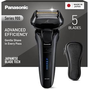 Panasonic Series 900 ES-LV6U Rasoio Elettrico A 5 Lame Per Gli Uomini, Rasoio Cordless Bagnato E Asciutto, Rasoio Elettrico Con Pulizia Automatica, Testa Del Rasoio Flessibile E Sensore