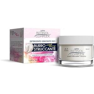 Ultra Retinol Complex Burro Struccante Idratante Viso con Olio di Oliva e Burro di Karité, Detergente Crema, 50ml