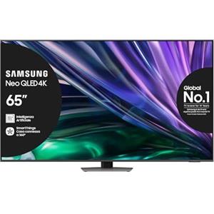 Samsung TV QE65QN85DBTXZT Neo QLED 4K Mini LED, Smart TV 65" Processore NQ4 AI Gen2, Simple Chamfer, DVBT-2, Q-Symphony & Dolby Atmos, Integrato con Alexa, Carbon Silver 2024