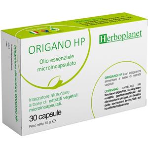Herboplanet Srl Origano HP - Integratore Digestivo e Respiratorio in 30 Capsule