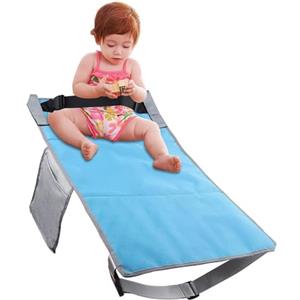 Xiuganpo Prolunga per Sedile per Aereo per Bambini, Regolabile, Lettino da Viaggio per Aereo per Bambini, vestibilità Universale, Leggera e Portatile (BLUE)