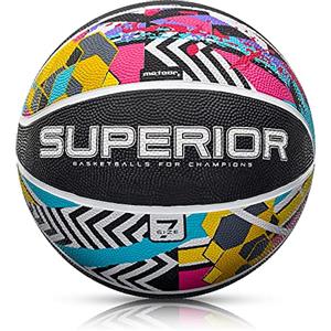 meteor Palla Basket Pallone da Basket Basketball - Taglia 7 Dimensione Giovani & Adulti da Basket Ideale per Formazione Pallacanestro (7, SUPERIOR ABSTRACT)