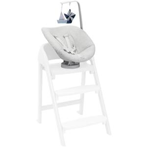 Chicco Sdraietta Neonati per Seggiolone Crescendo, Due Posizioni di Reclinazione, Imbottitura in Cotone Organico, Sfoderabile e Lavabile in Lavatrice, con Barra Giochi con Pendenti, Fino a 9kg, Grigio