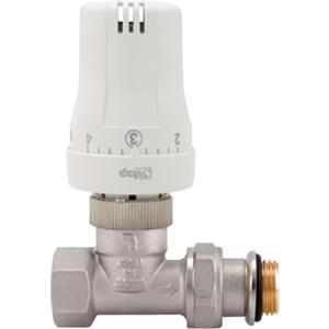 Schläfer 37020001 | Valvola Termostatica Completa per Termosifoni, Valvola Termostatizzabile Dritta con Testina di Comando Termostatica per Radiatore Riscaldamento Termosifone Termoarredo 0-28 C