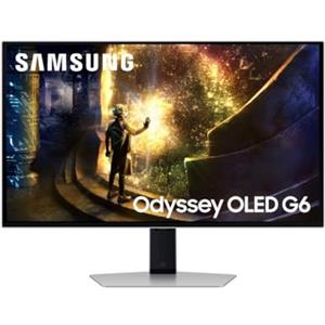 Samsung Monitor Gaming Odyssey OLED G6 (S27DG612SU), Flat, 27'', 2560x1440 (QHD), 16:9, HDR10+, QD-OLED Glare Free, 240Hz, 0,03ms (GtG), Compatibiltà G-Sync, HDMI, USB, DP, HAS, Pivot
