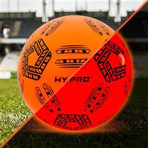 Hy-Pro Luce a LED da calcio, misura 5, giocattolo con luci attivate e pompa, palla luminosa con spegnimento automatico e presa migliorata per giochi notturni