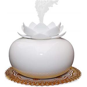 SNAWEN Umidificatori a Nebbia Fredda da 200 Ml, Umidificatore di Aromi Ad Ultrasuoni in Ceramica, Diffusore d'Aria semplicità Lotus Purificatore Atomizzatore Diffusore di Olio Essenziale