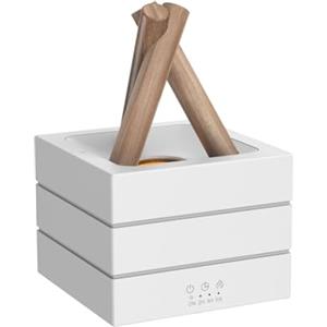 AVEKI Umidificatore, diffusore di fiamme da 280 ml, umidificatore ricaricabile con luce colorata, funzione timer a tre marce, adatto per camera da letto, ufficio, soggiorno, regali di Natale (bianco)