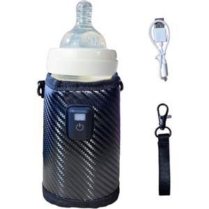 LearnLyrics Scaldabiberon per latte materno, copertura scaldabiberon | Borsa scaldabiberon portatile con copertura riscaldata | Copertura termica per biberon per allattamento al seno riscaldata automaticamente po