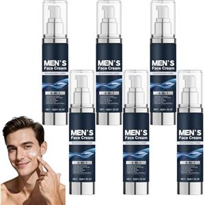 Raevior Crema viso 6 in 1 per uomini, crema idratante anti-invecchiamento, riduce rughe, occhiaie e macchie scure, crema idratante per tutti i tipi di pelle, lozione dopobarba (6 pezzi)