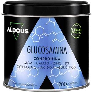 Aldous Bio Glucosamina Condroitina MSM Integratore - 200 Compresse - Collagene e Acido ialuronico - Articolazioni, Cartilagini e Ossa - Zinc, Vitamina D3, Calcio - Antinfiammatorio Naturale - ALDOUS