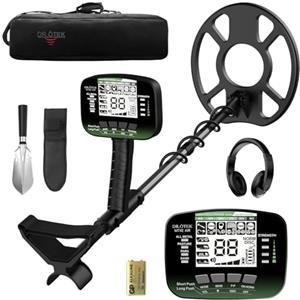 DR.ÖTEK Metal Detector Professionali per Adulti e Bambini, Impermeabile per Oro con Pinpoint e Terreno, Abbinamento Rapido, 6 Modalità, Alta Precisione, Leggero e Facile da Usare,Verde