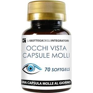 LABOTTEGADEGLIINTEGRATORI Integratore Visione Occhi Vista 70 Softgels con Luteina Zinco Olio di Pesce Omega 3 DHA EPA | 1 Softgel al Giorno LA BOTTEGA DEGLI INTEGRATORI