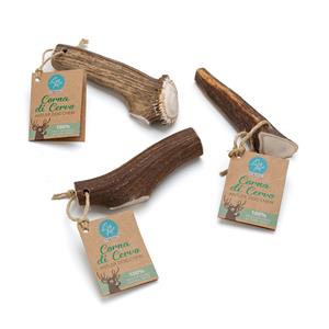LeoPet Snack Ipoallergenico Corna di Cervo S 50-80 gr - Spazzolino Naturale per Cani