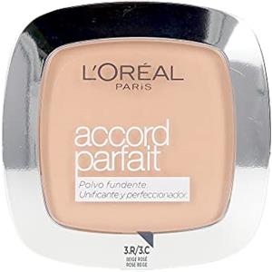 L'Oreal Paris L'Oréal Paris Cipria in Polvere Uniformante Fissante Accord Parfait, Finish Matte e Risultato Naturale, 3R Beige Rosé