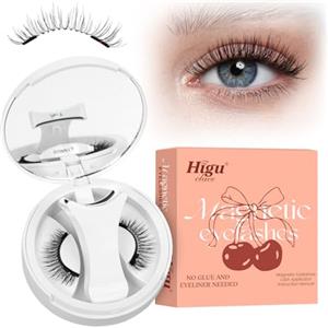 Higu clace Cils magnétiques, cils magnétiques sans eye-liner, cils magnétiques aspect naturel, cils magnétiques avec applicateur, cils magnétiques sans colle (SET-MB)