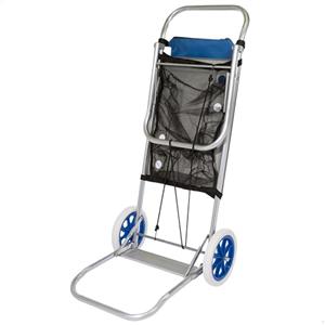 Aktive 53928 - Carrello da spiaggia pieghevole trasformabile in tavolo 2 in 1, Misure 47x52x100 cm, Peso massimo 20 kg, Custodia multiuso per spiaggia, campeggio, eventi