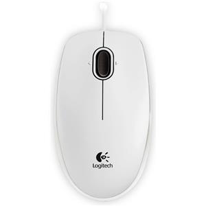 Logitech B100 Mouse USB Cablato Ottico 3 Pulsanti Ambidestro Bianco per PC e Mac