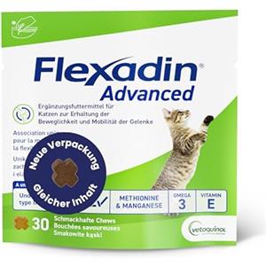 Vetoquinol Flexadin Advanced Cat - Crocchette da Masticare per Gatti - Confezione da 30 Pezzi