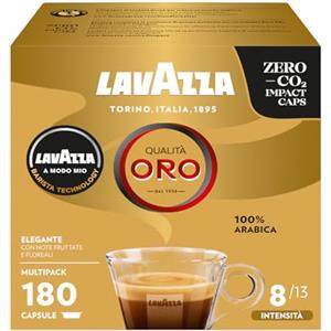 Lavazza, Espresso A Modo Mio Qualità Oro Sinfonia Perfetta, 180 Capsule Caffè, con Note di Fiori e Frutta, 100% Arabica, Intensità 8, Tostatura Media, 5 Confezioni da 36 Capsule