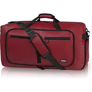 Fmeida Borsone da Viaggio Unisex Adulto, Grande Borsone Palestra con Scomparto per Scarpe e Tracolla, Impermeabile Duffel Bag Borsa Sportivo, Rossa