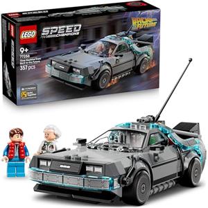 LEGO Speed Champions Macchina del Tempo di Ritorno al Futuro Giocattolo - Kit Modellino di Auto con Minifigure di Doc Brown e Marty McFly - Regalo per Bambini, Bambine e Fan del Film da 9 Anni - 77256