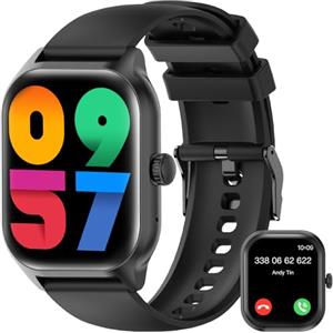 zaisia Smartwatch Uomo Donna con Chiamare/Rispondere, 2.01" Molteplici modalità Sportive Orologio Smartwatch con Contapassi/Sonno/Cardiofrequenzimetro, IP68 Orologio Intelligente per Andorid iOS