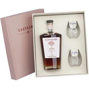 CASTAGNER GRAPPA RISERVA 5 ANNI BARRIQUE IN CILIEGIO 70 CL CONFEZIONE REGALO CON 2 BICCHIERI