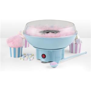 Giles & Posner Candy Floss Maker - Macchina per Zucchero Filato, Stile Retrò da Luna Park, per Bambini, Feste, Casa, Snack Divertenti, Portatile, Include Bastoncini di Zucchero Filato, Blu