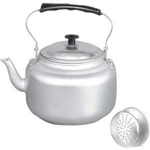 perfk Bollitore da fornello, teiera in alluminio, bollitura rapida, manico ergonomico, bollitore da cucina con infusore per ristorante, Capodanno, 0.8 L