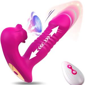 JR JOURLOVE Vibratoreper Donna Professionale Sexytoysys donna,Succhia Clotoride per donna Stimolatore per clitoride 10 * 10 modalità Impermeabile per USB Ricaricabile (Rosso)