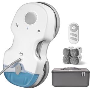 HUTT S7 Robot Lavavetri Finestre con Acqua Spruzzo 5500Pa, Dual Drive Fluttuante 3D，Robot Lava Vetri Elettrico a Pulizia di Lava con Telecomando, con 8pcs Panno, Valigia