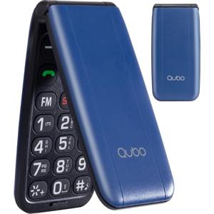 Qubo GSM Telefono per Anziani, Flip con Tasti Grandi, Funzione SOS, Display 2.4, Volume Alto, Contatti Immagine, blu