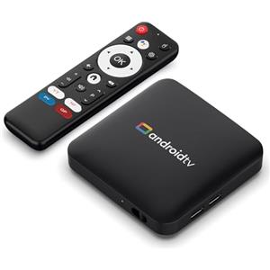 LEFFOT Android 14 TV Box 2025, S905L3 4K Ultra HD Smart TV Box for Home TV Streaming, 2GB RAM 16GB ROM, TV Streamer con Controllo Vocale, 2.4G & 5G WiFi 4, BT 4.0, HDR10, Amlogic S905L3 Quad-Core A53