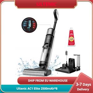 Ultenic AC1 Elite aspirapolvere e mocio Cordless con autopulente 50min Runtime Smart Dirt Detection Dual Tank Self-propelled 80dB