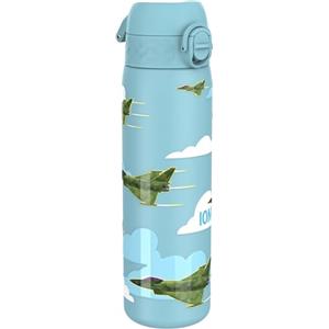 Ion8 Borraccia Inox Leggero, 600ml, Non Isolato, a Prova di Perdite, Facile da Aprire, Serratura Sicura, Lavabile in Lavastoviglie, Adatta a Portabicchieri, Durevole, Jet da Combattimento