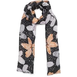 QUEEN HELENA Sciarpa Fantasia Scialle Colorato Girocollo Casual Donna SC22-18 (Nero)