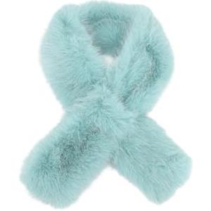 QUEEN HELENA Sciarpa Invernale Pelosa Girocollo con Pelo Morbido Pelliccia Calda Elegante Donna SC205 (Verde, Taglia Unica)