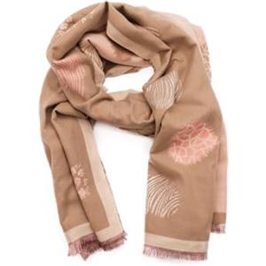 QUEEN HELENA Sciarpa Invernale Calda a Fantasia Girocollo Casual Morbida Donna SC202 (Apricot, Taglia Unica)