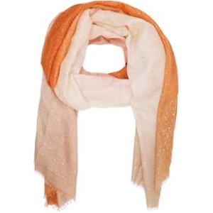 QUEEN HELENA Sciarpa con Brillantini Leggera Morbida Sciarpa Fantasia Donna SC024-1 (Arancione)