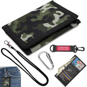 Snowtain Portafogli Mimetico,Ragazzo Portafoglio-Portafogli in Tela Mimetica,Portafoglio Sottile Rfid Per Bambini Con fibbia di bloccaggio, adatta a bambini e adolescenti(verde mimetico).