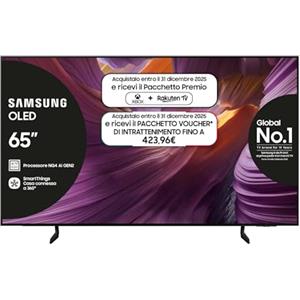 Samsung Smart TV 65'' QE65S85FAEXZT OLED 4K, NQ4 AI Gen2 Processor, 4K AI Upscaling, Glare Free, Dolby Atmos & OTS Lite, Contour Design, 2025