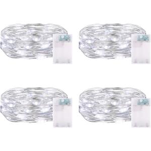 CandLuc Luci LED Batteria con Timer, Lucine Led Decorative a Batteria 2M 20LED Catena Luminosa Lucine Fata Luci Impermeabile per Camere da Letto Giardino Casa Feste Natale Matrimonio