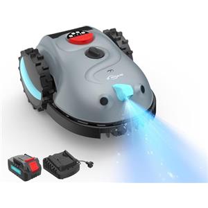 YARDCARE V100 Robot Tagliaerba a Batteria con Navigazione Visiva, Rilevamento di 150 Ostacoli, Robot Tosaerba Elettrico Fino a 150 m², Robot Tosaerba Eelettrico con Lame di Ricambio