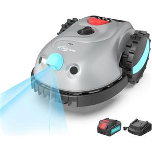YARDCARE V100 Robot Tagliaerba Senza Filo Perimetrale, Navigazione Visiva, Evita gli Ostacoli(150 tipi), Robot Tosaerba a Batteria da 4,0 Ah con Lama di Ricambio