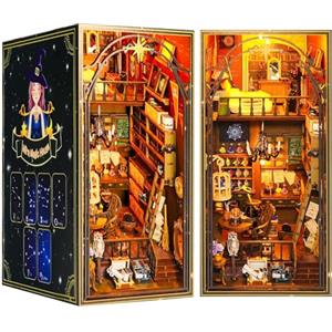 shrike Booknook Kit per adulti - casa delle bambole fai da te Booknook, puzzle in legno 3D, kit in miniatura con LED - decorazioni artigianali per adolescenti 14+ e adulti (Mira Booknook)